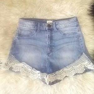 High rise shorts
